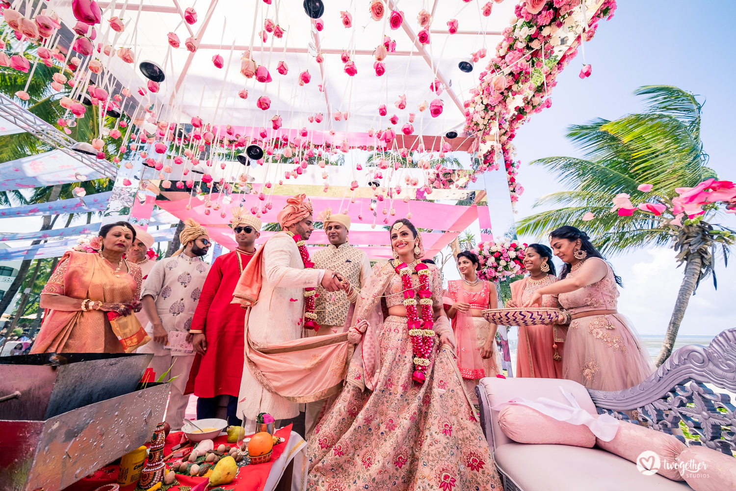 Indian couple phera photo at Kenya destination wedding