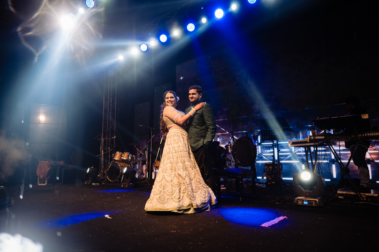 Destination wedding ITC Grand Bharat Sangeet couple dance
