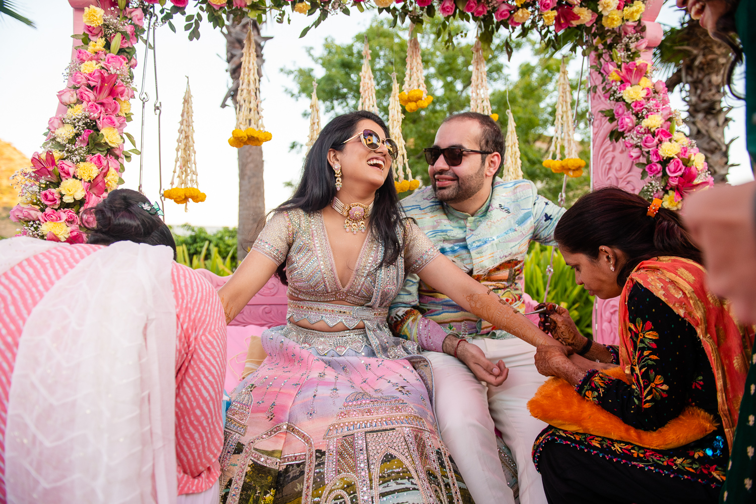 Bridal Mehendi at Taj Aravali, Udaipur.