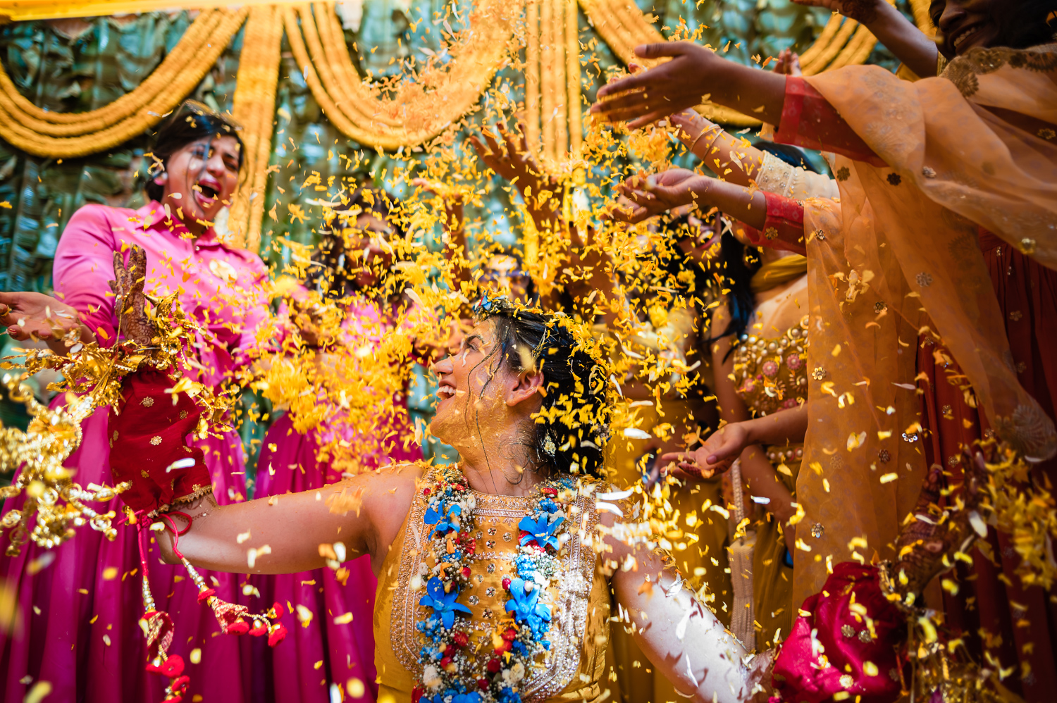Bride Flower Shower at Taj Aravali, Udaipur.